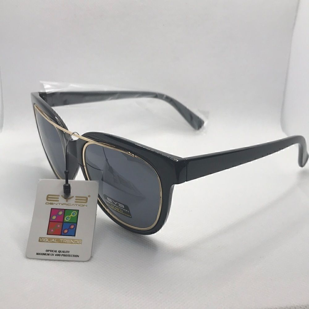 Eyedentification Brow Bar Black Frame Dark Lens Sunglasses